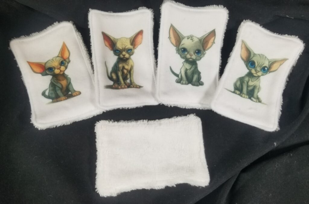 5 LINGETTES sphynx grincheux