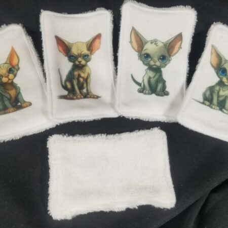 5 LINGETTES sphynx grincheux