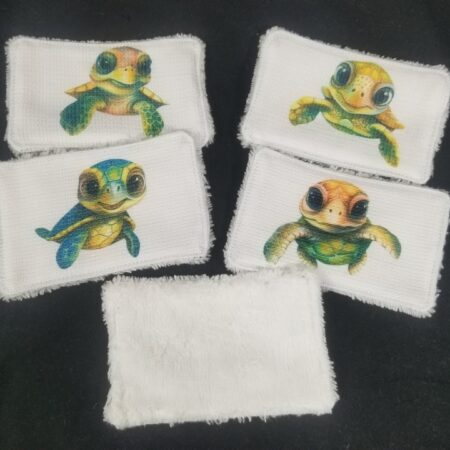 5 LINGETTES tortues
